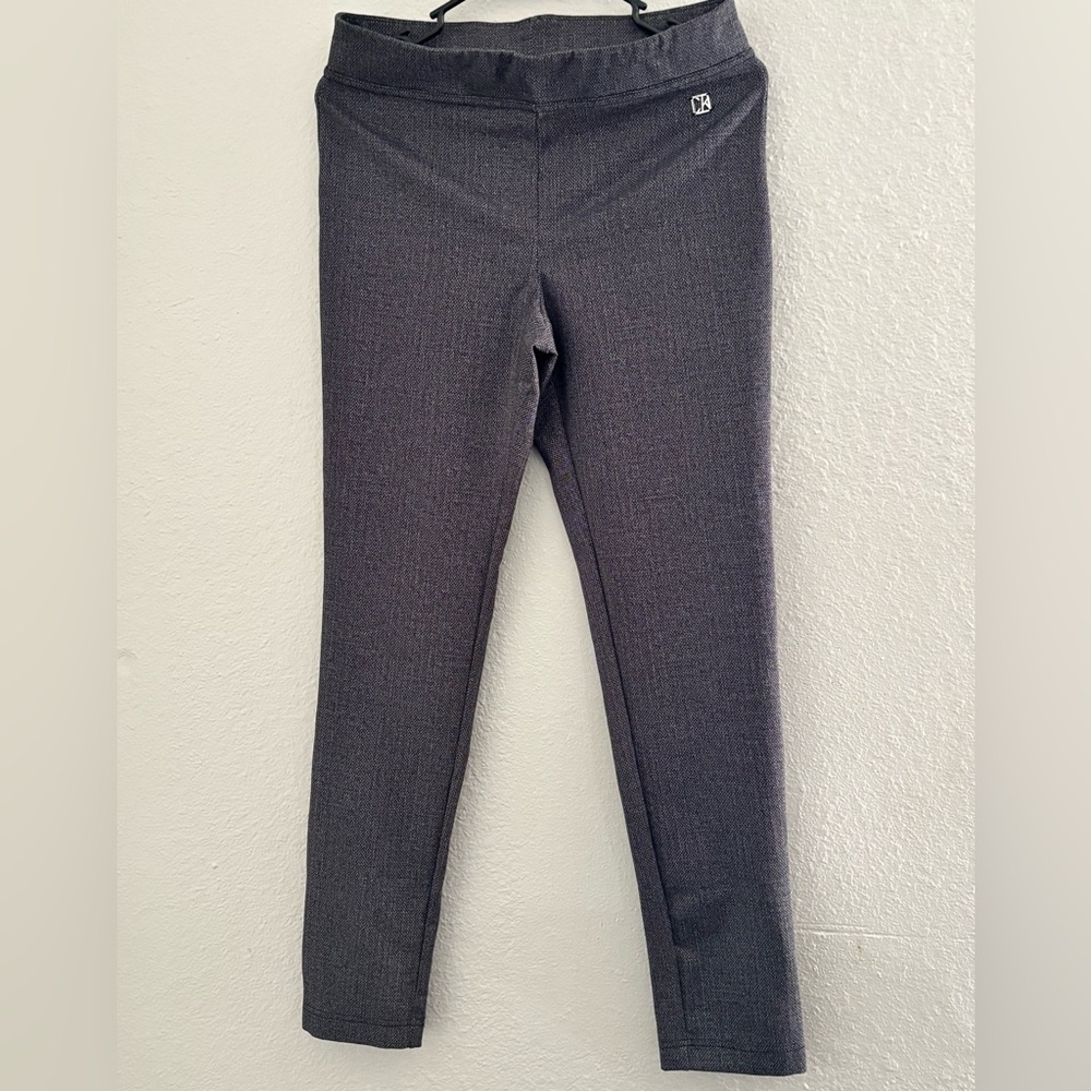 Calvin Klein Black and Gray Fabric Dress Pants